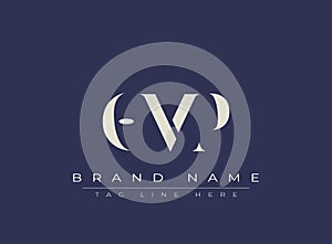 OMP abstract letter logo design