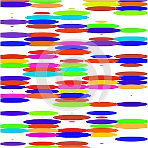 ÃÂ¡omposition of colored ovals on a white background.
