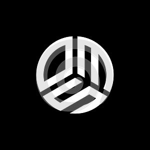 OMS letter logo design on black background. OMS creative initials letter logo concept. OMS letter design