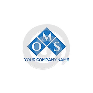 OMS letter logo design on WHITE background. OMS creative initials letter logo concept.