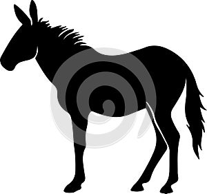 onager Black Silhouette Generative Ai