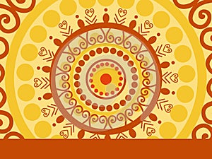 Onam background with artwork