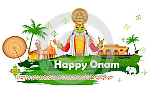 Onam background showing culture of Kerala