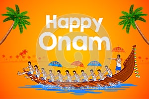 Onam celebration background for Happy Onam festival of South India Kerala