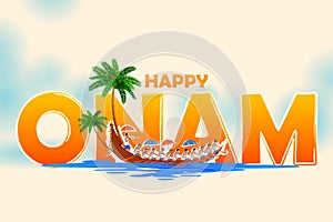 Onam celebration background for Happy Onam festival of South India Kerala