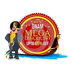 Onam Mega Discount Sticker, Tag or Label.