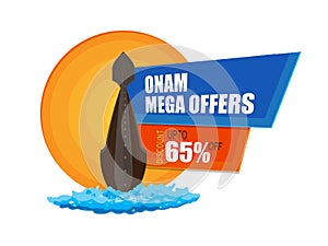 Onam Mega Offer Poster, Banner or Flyer design.