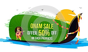 Onam Sale Poster, Banner or Flyer design.