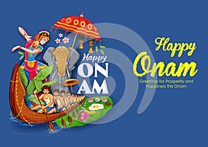 Onam traditional festival background showing culture of Kerala, South India