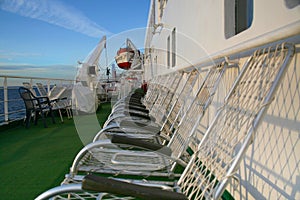 Onboard cruise of the liner.