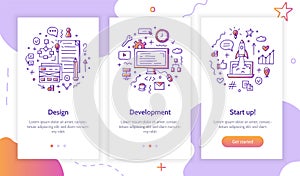 Onboarding app doodle style