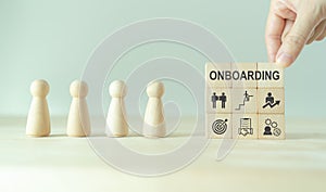 Onboarding new employee process concept. Ensuring that the new employees are able to hit the ground running with their new team.