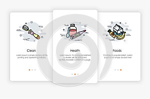 Onboarding screens design in baby and kids concept.