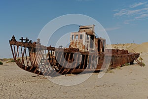 Once the Aral Sea, now a desert