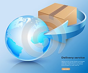 ÃÂ¡oncept delivery service of cargo world wide photo