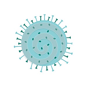 Ð¡oncept virion of dangerous coronavirus on white background. 2019-nCoV. Virus that caused pneumonia epidemic in China