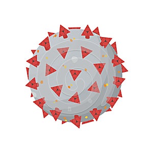 Ð¡oncept virion of dangerous coronavirus on white background. 2019-nCoV. Virus that caused pneumonia epidemic in China