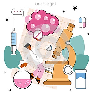 Oncologist. Cancer disease modern diagnostic and treatment