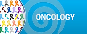 Oncology Banner Illustration with Colorful Ribbons