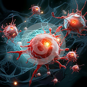 Oncology. HIV AIDS virus concept