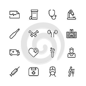 Oncology icon set.