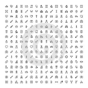 Oncology flat icon set