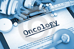 Oncology. Medical Concept. Composition of Medicaments. photo