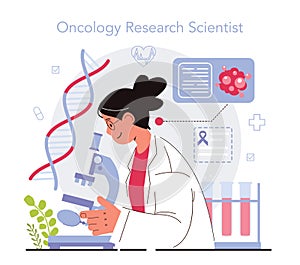 Oncology research. Cancer disease modern diagnostic and treatment. photo