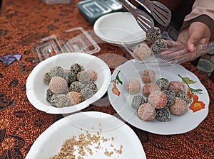 Onde-onde traditional food with modification