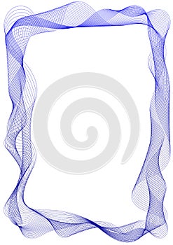 Ondulation Frame Border Blue Veil