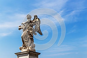 One of the angels at the Castel Sant`Angelo in Rome, Italy.