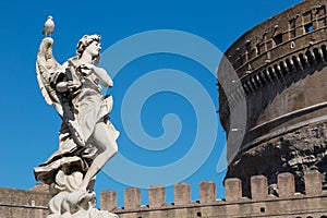 One of the angels at the famous Sant Angelo bridge