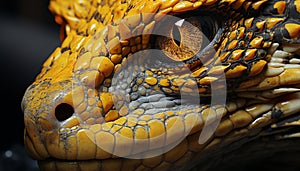 One animal looking, reptile portrait, nature beauty in animal wildlife generated by AI