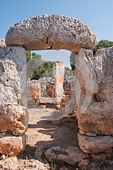 One area of prehistoric monuments of Menorca