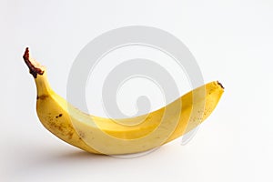 One banana on a white background.