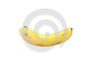 One banana in white background