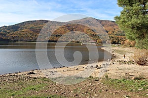 One of the banks of the Morales reservoir in Rozas de Puerto Real, Madrid. Spain photo
