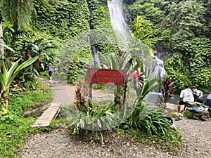 one of the Banyumala waterfall tourist attractions in Wanagiri