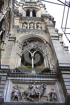 One beautiful detail of The Rathaus (Town Hall) in Vienna