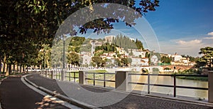 One of the beautiful Verona squares full of tourists.