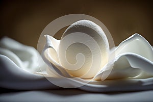 - one beautiful, white egg, generative ai.