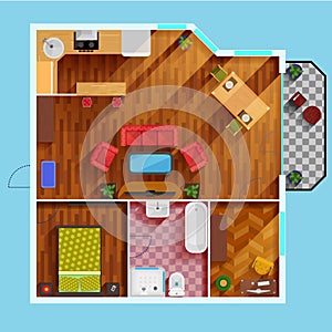 One Bedroom Apartment Floor Plan