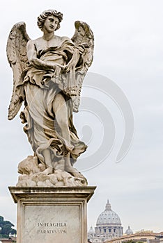 One of Bernini Angels on the ponte Sant'Angelo in Rome, Italy, photo