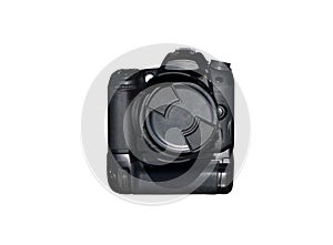 One black camera isolated