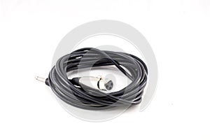 One black microphone cable