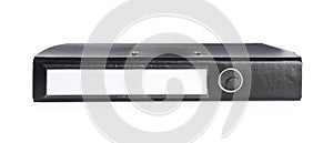 One black office folder isolated on white