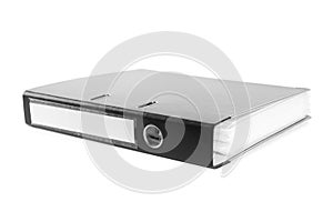 One black office folder isolated on white