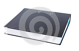 One black office folder isolated on white