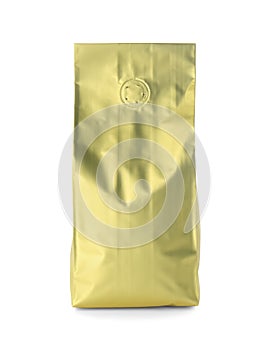 One blank foil package isolated on white