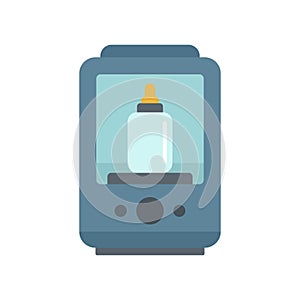 One bottle sterilizer icon flat isolated vector